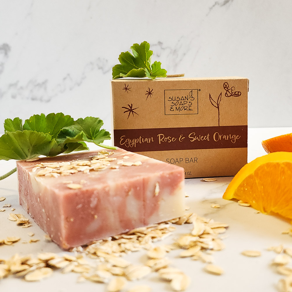 Egyptian Rose Soap created with geranium essential oil