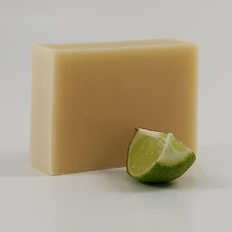 Ginger Lime Soap unwrapped