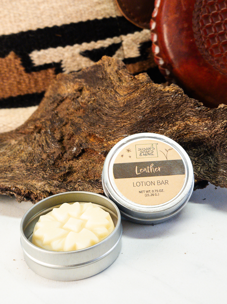Leather Lotion Bar - setting