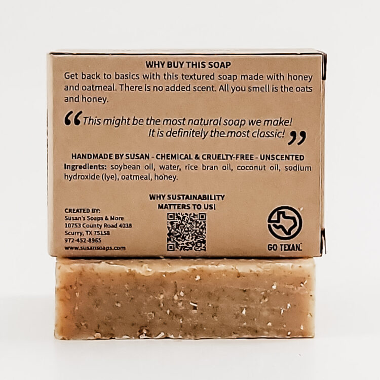 Oatmeal & Honey Soap Box Back