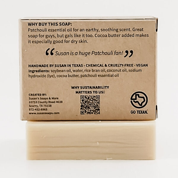 Patchouli Soap Box Back