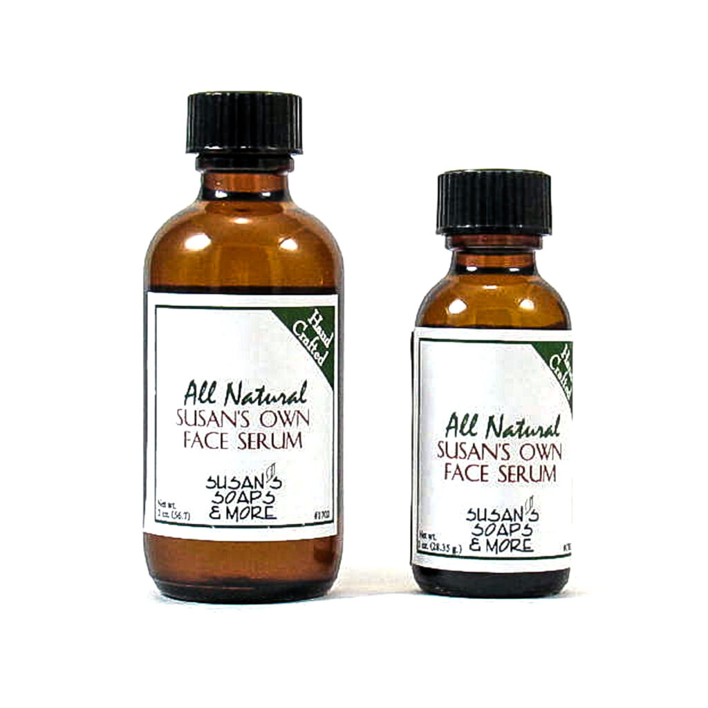 Susan's Own Face Serum contains egyptian geranium essential oil