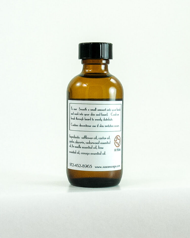 Beard Oil Back Label - Corey's Choice