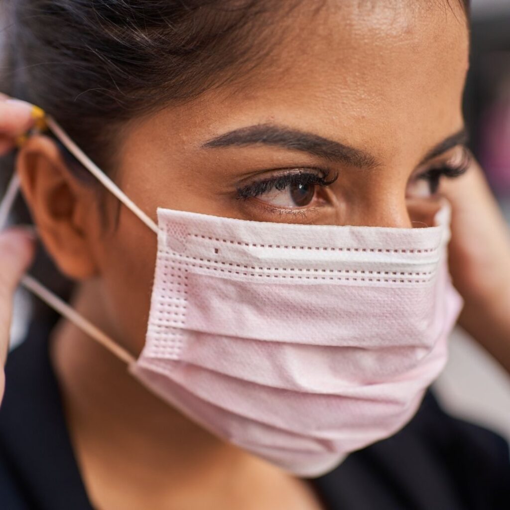 Woman Wearing A Mask