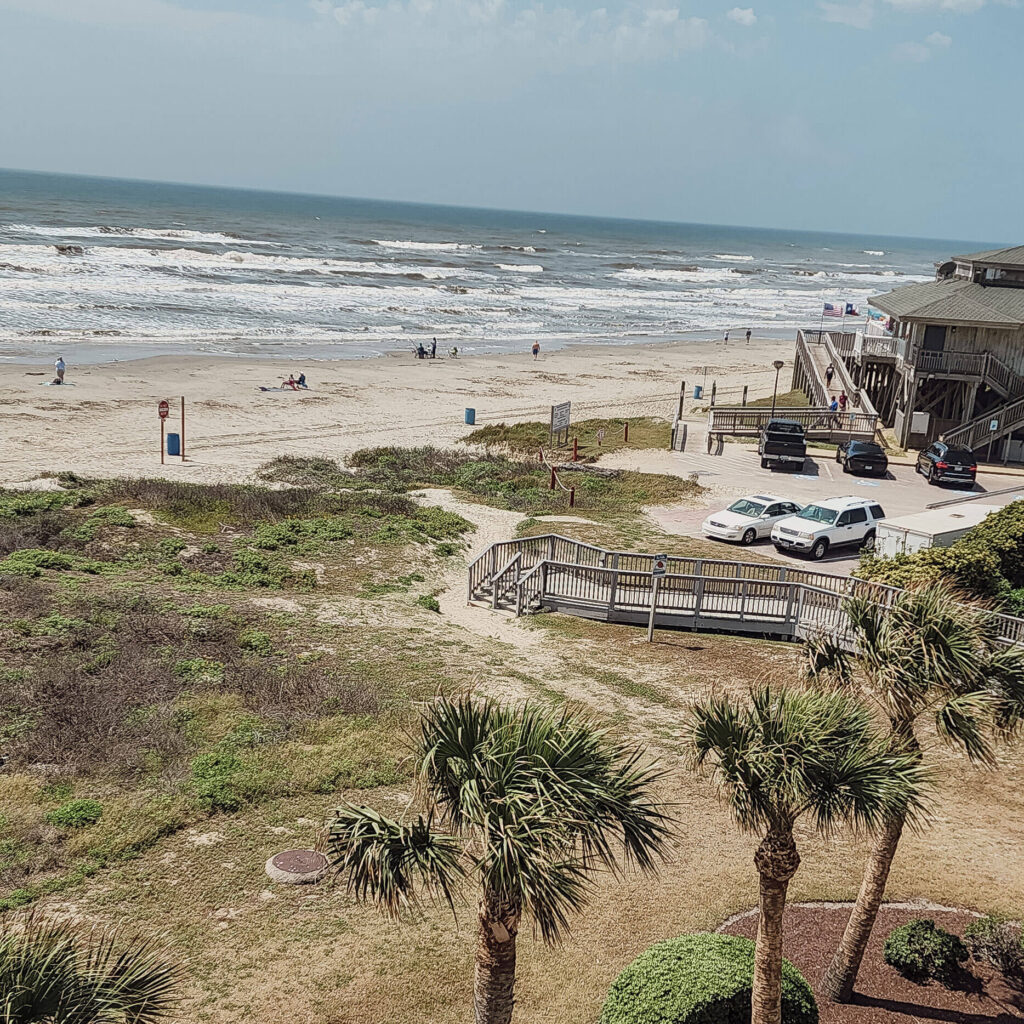 view of the beach on our vacation