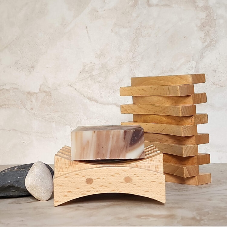 Two Wood Soap Dishes