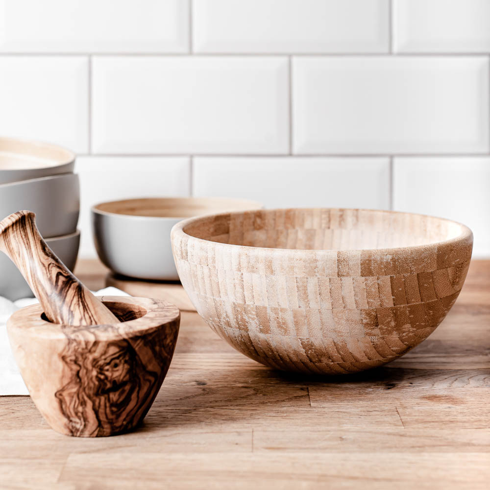 Wooden Bowl on Counter
