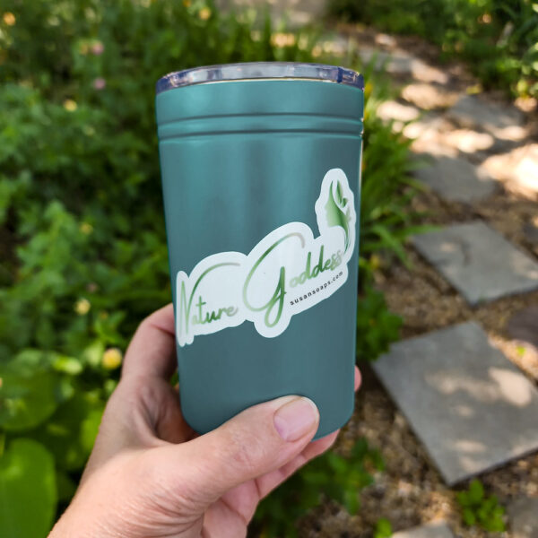 Nature Goddess Sticker on my Beverage Mug