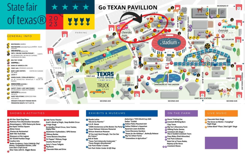 Texas State Fairgrounds Map