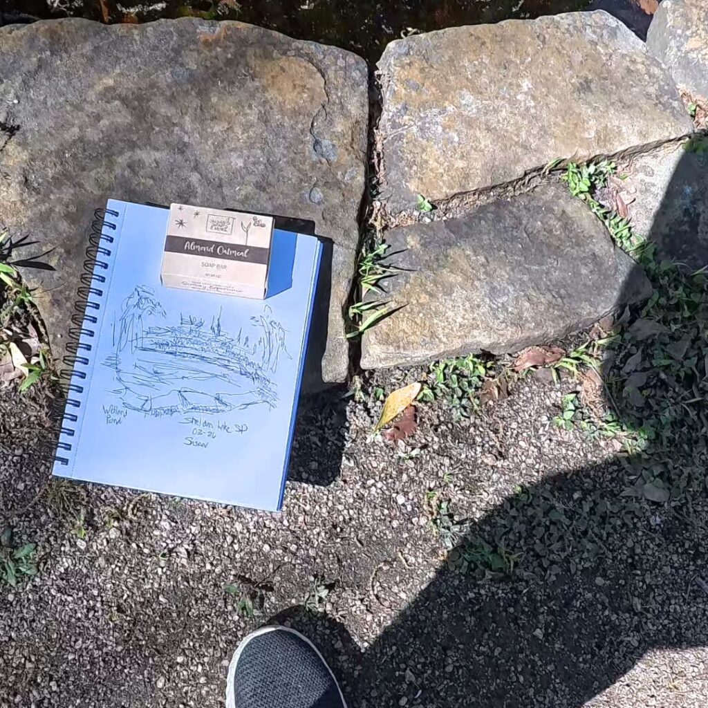 Almond Oatmeal Soap & Sketch