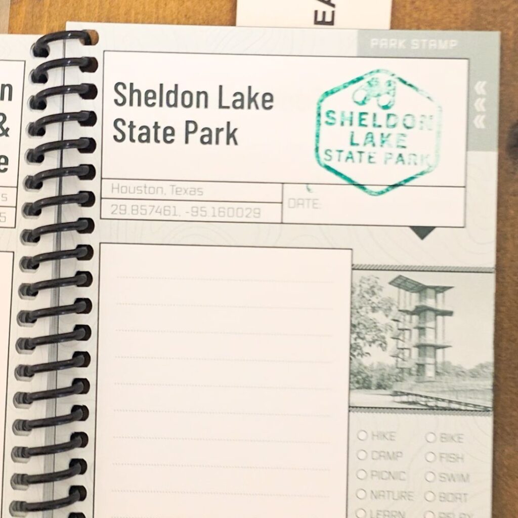 Sheldon Lake State Park Passport Book Stamp
